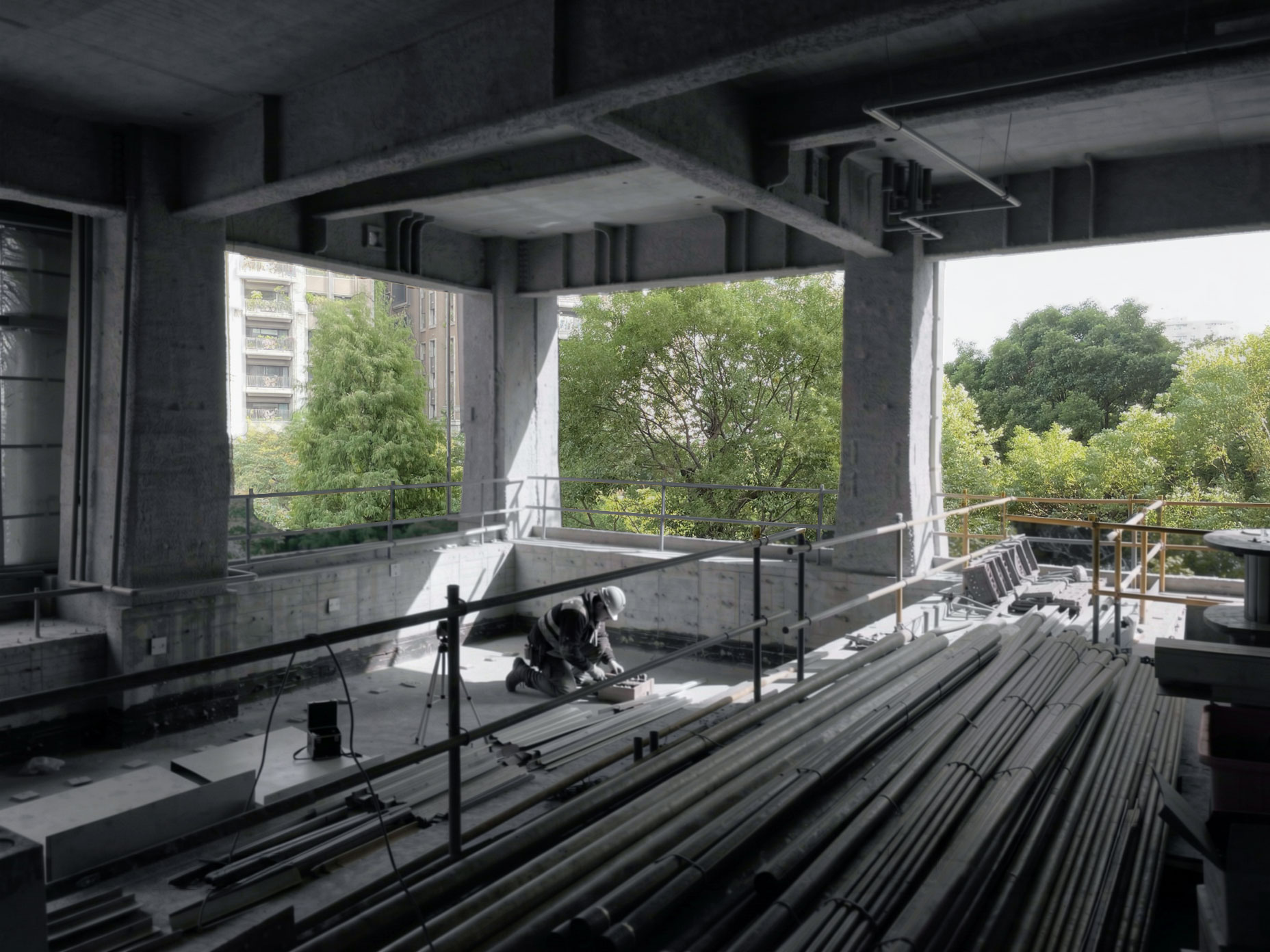 Project on site during construction