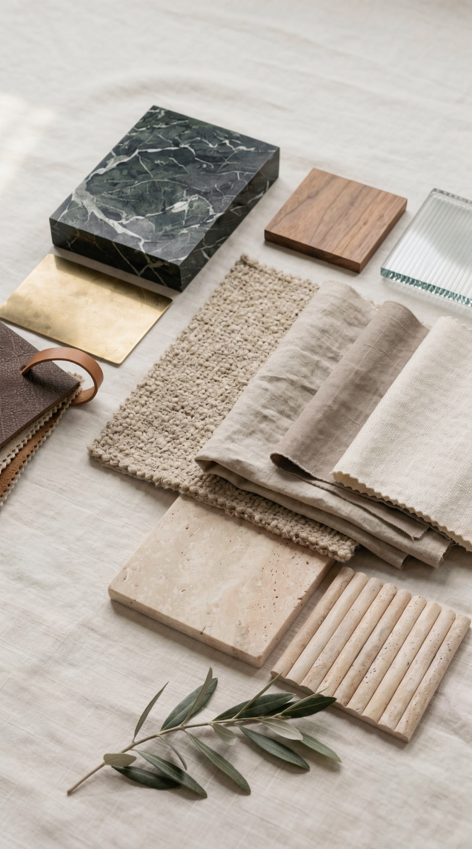 Curated material and finish palette
